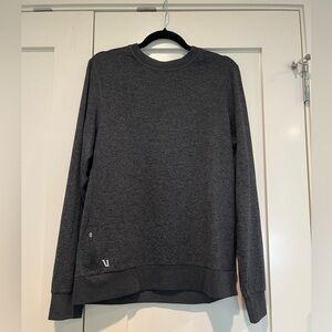 Mens Vuori Ponto Performance Crew Charcoal Grey Heather Size Medium